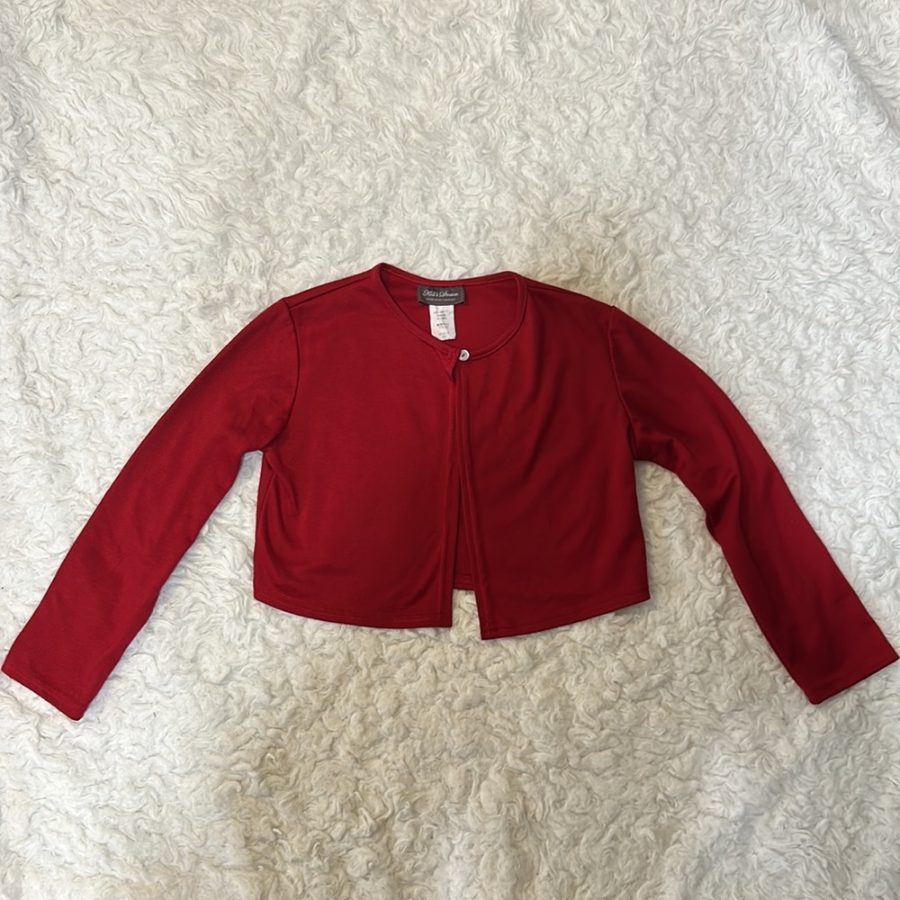 Girls size 9/10 Cardigan Sweater Bolero.  Girls Long Sleeve Special Occasion.